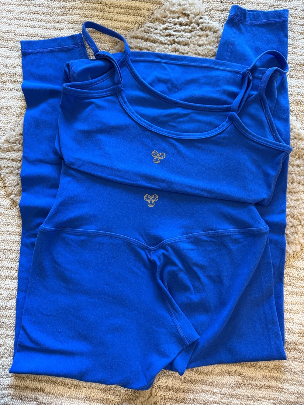 Aritzia Golden Workout Set Jazz Blue